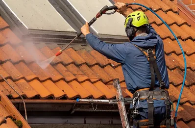 Démoussage et hydrofuge de toiture à Bolozon